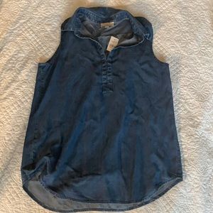 NWT LOFT Outlet Denim Sleeveless Top